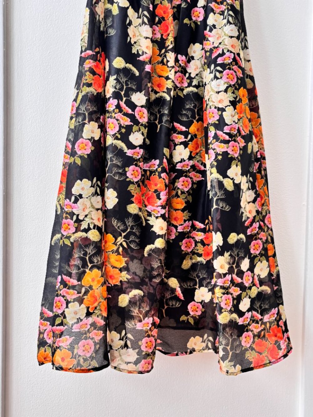 Autumn Adeigbo Hattie Empire Silk Floral Organza Midi Dress - Picture 5 of 7